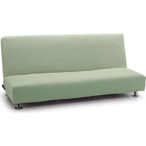 Housse élastique Universelle pour canapé lit clic-clac Trois Places Turquoise Tissu Jacquard Toucher Coton
