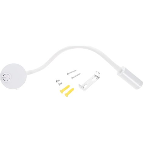 Lampe de Lecture LED pour Lit Bras Flexible, Métal et Abs, Angle (1/5)