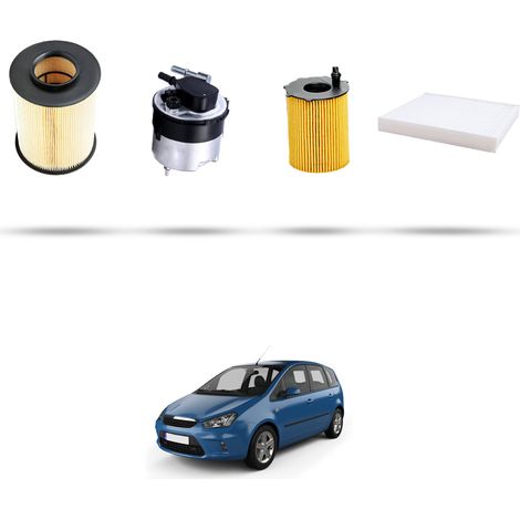 Kit tagliando 4 filtri compatibile con Ford C-Max 1.6 tdci 74kw dal 2007 al 2010 (1/5)