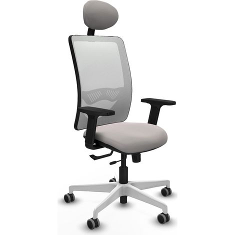 Chaise de bureau piqueras y crespo Zulema blanc simili cuir (1/2)