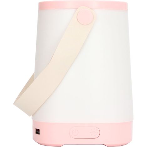 Nachtlicht für Kinderzimmer, USB-wiederaufladbar, 1800 mAh, Silikonunterseite, handliches Design, PU-Leder, ABS, Camping-Nachtlicht, Rosa (1/5)