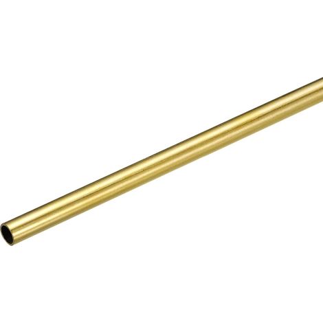 Brass Tube, 7mm OD 0.5mm Wall Thickness 250mm Length Round Pipe Tube for Industry, DIY Projects (1/5)