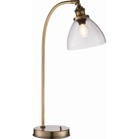 Endon Hansen - Lampada da tavolo a 1 luce Ottone antico, Vetro, E14 (1/5)