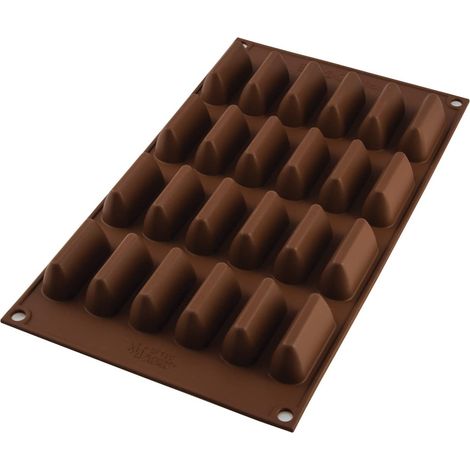 Silikomart SF125 CHOCOGIANDUIA Stampo in Silicone 50x18 h 23,5 mm, Marrone (1/2)