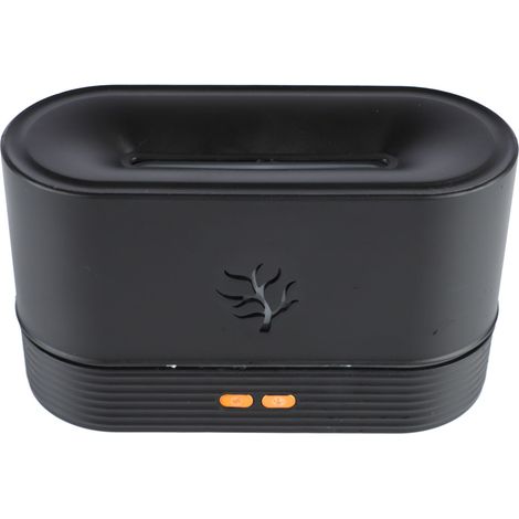 Humidificateur à flamme colorée, diffuseur silencieux et discret, pour huiles essentielles, idéal pour la maison et le bureau, noir. (1/5)