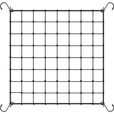 Filet de Culture en Maille élastique, 80x80cm pour Scrog Net, Filet de Treillis de Jardin avec Crochets pour Tente de Culture, Filets de Palissage pour Plantes Légumes Fruits (1/5)