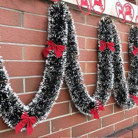 Décorations de Noël, Couronne de Noël pour cheminée et escalier de 2 m, Décoration de couronne de Noël, Couronne de Noël pour les fêtes (1/5)