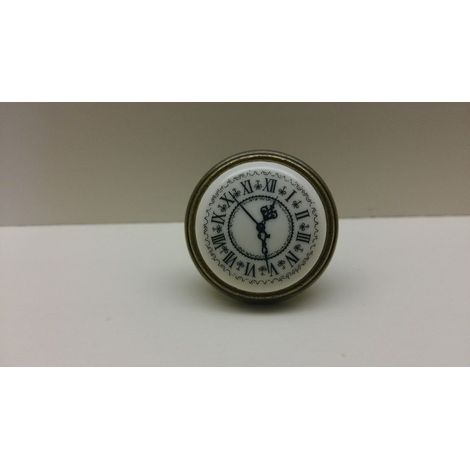 GIUSTI Pomolo pomolino porcellana per mobili TIME antica firenze d.35xh.27 mm