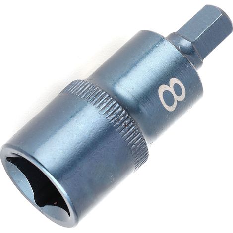 Embout hexagonal à douille 1/2 po, clé rapide, acier allié S2, bleuissement, outils à main, quincaillerie H8 (1/5)