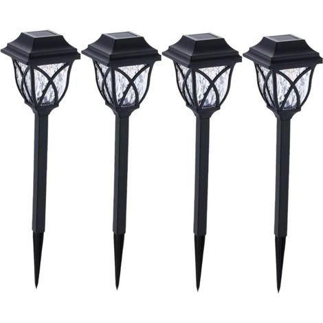 CYRILL – Set di 4 luci solari da giardino a LED, impermeabili e calde, per giardino esterno [Classe energetica A] (1/5)