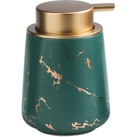 Distributeur de savon doré pour la cuisine et la céramique, distributeur de savon liquide pour les mains en céramique (1/5)
