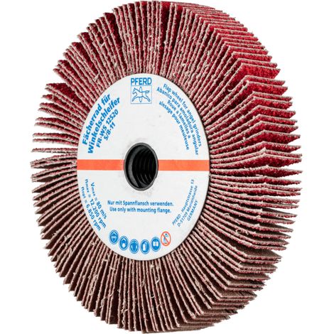 PFERD TOOLS Lamellenschleifrad für Winkelschleifer FR WS Ø 125x20mm 5/8-11 CO-COOL40 für Edelstahl 2 Stk