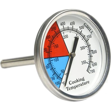 Thermometre Fumoir - Thermometre Grill - Plage 50 À 350 °C - Acier Inoxydable - Diamètre 53 Mm - 1 Pièce (1/3)