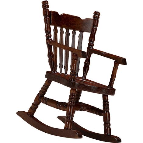 Meubles miniatures pour maison de poupée, modèle de fauteuil à bascule pour maison de poupée, ornement pour maison de poupée (1/5)