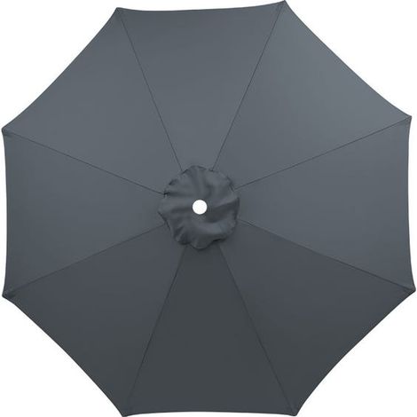 Funda de repuesto (gris) para sombrilla de 3 m, impermeable, resistente a los rayos UV, tejido de repuesto, lavable, transpirable. (1/5)