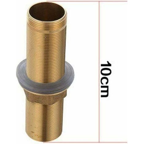 Raccordi per rubinetto con stelo filettato da 100 mm, kit con dado di bloccaggio, nipplo, parte di ferramenta, prolunga per tubo M32 x 100 mm - ALTRO (1/3)