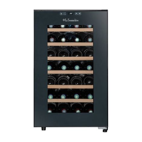 Cave à vin de service 28 bouteilles – Système de froid hybride – Régulation électronique – Éclairage LED blanc – Niveau sonore 26 dB – La Sommeliere
