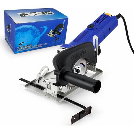 Support De Meuleuse D'Angle Avec Couvercle De Prote, Armoise Base Transformable D'Une Meuleuse D'Angle En Mini Scie Circulaire Avec Angle RéGlable 0-45°, Support De Rail De Guidage Pour ø 100-125mm (1/5)