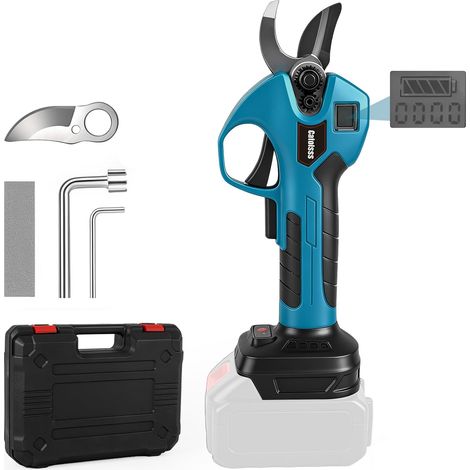Sécateur sans fil compatible avec batterie 18 V, sécateur électrique avec 2 lames de rechange SK5, affichage numérique, diamètre de coupe maximal de 40 mm (sans batterie) (1/5)