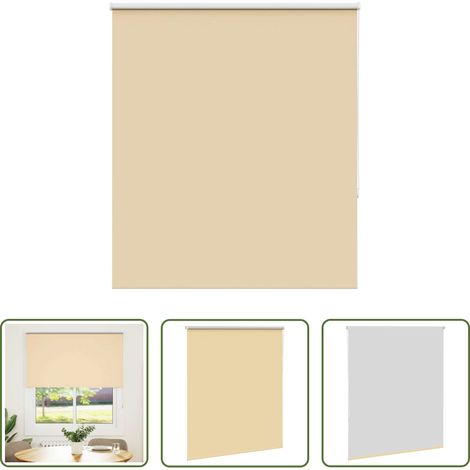 Sichtschutz - Verdunkelungsrollo Beige 120x130 cm Stoffbreite 116,6 cm (1/5)