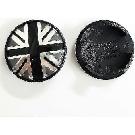 Cache-moyeu de roue (drapeau britannique noir et blanc) pour Mini Cooper Countryman JCW 54 mm standard (1/5)