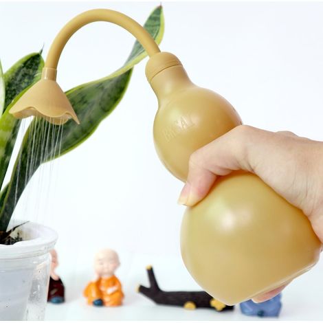 Petit Arrosoir Plante Interieur Arrosoir Jardin en Forme de Gourde 325ML Petit Arrosoir pour Arroser d'une Main, Arrosoir pour Bonsaï Plantes Fleurs - Couleur Kaki (1/5)