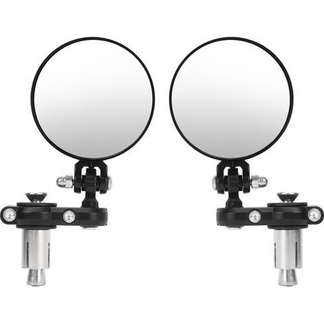 specchietti retrovisori rotondi pieghevoli per moto, da 7,6 cm (3 pollici), per manubri con diametro di 22,2 mm (7/8 pollici). (1/5)
