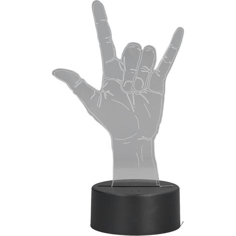 Veilleuse 3D « Je t'aime » en langue des signes, tactile, réglable, alimentée par USB ou piles, idéale pour la Saint-Valentin (1/5)