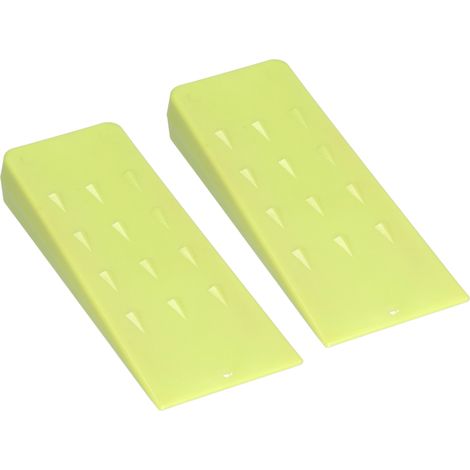 2 Pièces Cale de Bûcheron 20 cm Vert, Cale d'Abattage et de Fendage pour Tronçonneuse (1/5)