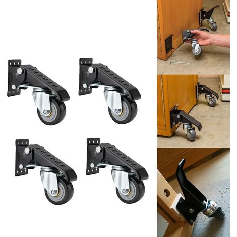 Ruedas para carro de trabajo de alta resistencia, capacidad de carga de 200 kg (440 lb), giro de 360°, material de PVC y polipropileno, diámetro de rueda de 6,4 cm (2,52 pulgadas). (1/5)