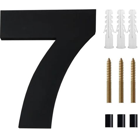 Numéros de maison résidentiels 3D, hauteur 20 cm, Arialblack (1/5)