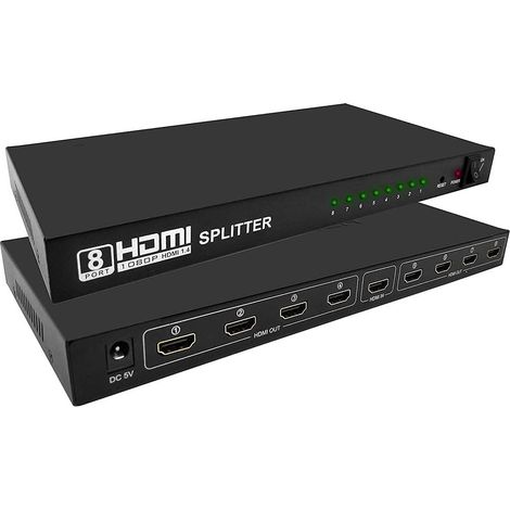 Splitter hdmi 8 uscite full HD 3D alta risoluzione 1080P sdoppiatore per hdtv ps3 dvr pc (1/5)