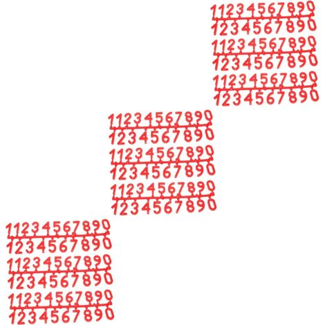 9 Ensembles signe de la ruche étiquette numérotée autocollants Barrette gonflable néon mangeoire nombre fourniture d'apiculture signes numériques signes numérotés Plastique rouge (1/5)
