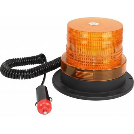 Drehbare orange Ampel mit Magnet – 12/24V-Auto – Kabellänge: 2 Meter (1/5)
