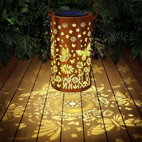 Solar Außen Schmetterlingslaterne, IP65 wasserdicht, LED Garten hängend Baum Balkon Sommer (1/5)