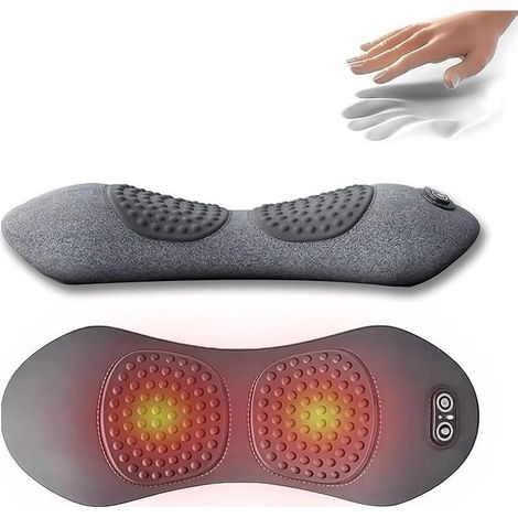 Masseur Dorsal Triple Fusion Lisse avec Chaleur, Traction Et Vibration 3 en 1 for Soulager la Sciatique Et les Douleurs Lombaires, Support Lombaire Ergonomique(Gray) (1/5)