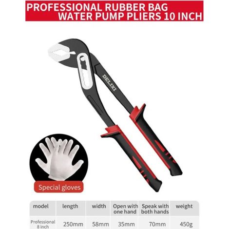 Clé à pipe réglable (10 pouces), ensemble d'outils de plombier. (1/5)