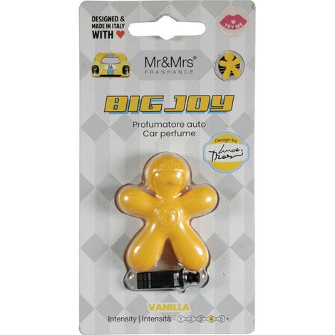 MR&MRS Big Joy Vanilla Giallo Profumatore Auto Fino A 45 Giorni