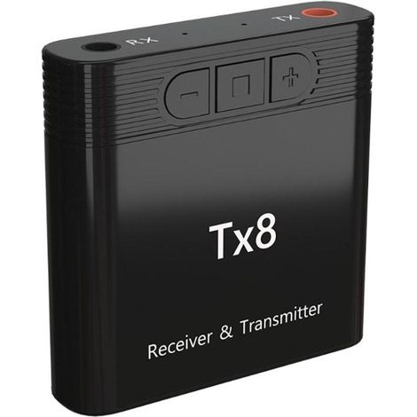 Adaptateur émetteur-récepteur Bluetooth 5.0 2-en-1 Tx8 pour TV, PC, casque et musique audio (1/5)