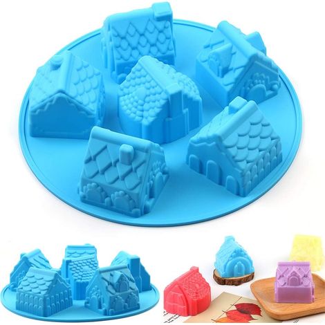 Emporte-pièces en silicone, formes rondes et de maisons en pain d'épice, pour le pain d'épice, les confiseries de Noël, le fondant, les gâteaux et plus encore.-AquaForge (1/5)