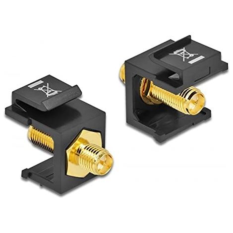 DELOCK MODULE KEYSTONE RP-SMA FEMELLE VERS RP-SMA FEMELLE NOIR 86865