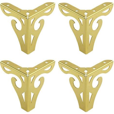4 Pièces Pieds Doré de Table 10cm Style Européen Pied de Meuble en Fer (1/5)