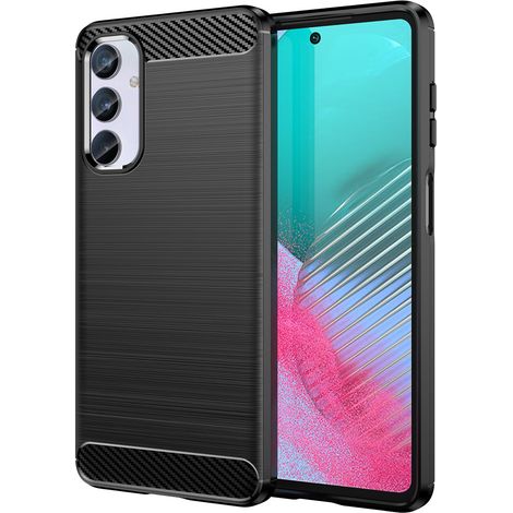Flexible Schutzhülle mit Carbonmuster für Samsung Galaxy M54 – Schwarz (1/5)