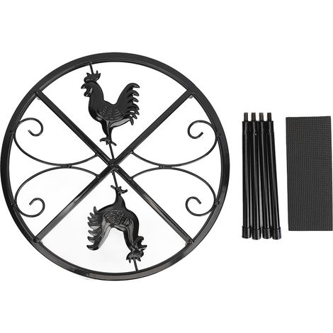 Support En Métal Pour Mangeoire à Poulet, Supports Pour Plantes En Métal, Supports De Pots De Fleurs En Fer Pour L'intérieur Et L'extérieur, Pour Coin De Jardin de la Maison, Volaille Coop(Rond) (1/5)