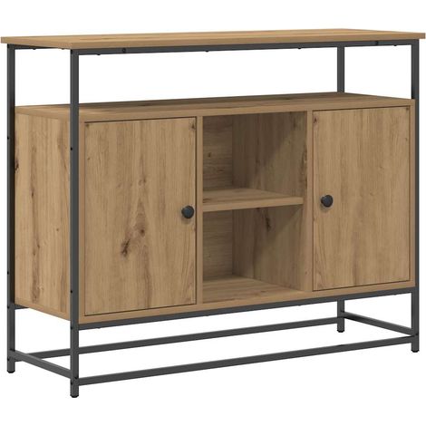 Maison La Vie - Buffet Salon Moderne - Meuble de rangement - Chêne artisanal 100 x 35 x 80 cm Bois d'ingénierie bu3149