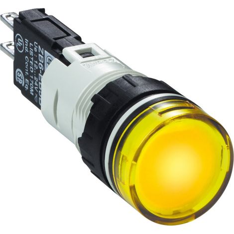 voyant rond - harmony xb6 - ip65 - 24v - jaune - schneider electric xb6av5bb (1/4)