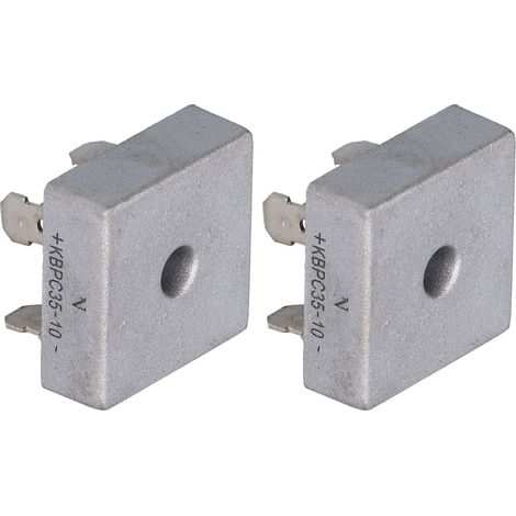 Lot de 2 diodes redresseur pont 4 broches KBPC3510 accessoire pour groupe électrogène essence boîtier aluminium (1/5)