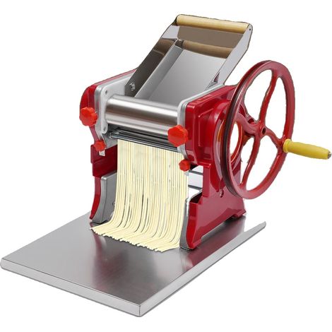 Machine à pâtes, corps en fer, largeur de bâton de 16 cm, épaisseur de pâtes de 0,5 à 5 mm, adaptée pour 5 à 10 personnes, facile à nettoyer