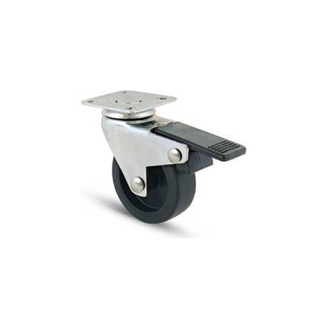 12 x RUOTA MOBILE D 50 MM GOMMA 220BIS PIASTRA C/FRE