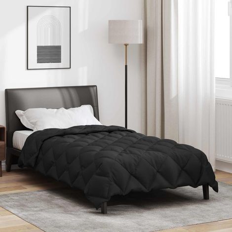Winterbettdecke Schwarz 140 x 200 cm Mikrofaser